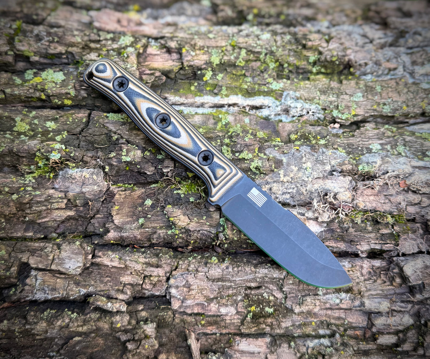 Hellbender Blade Co Snot Otter 2.8FS, Tan/OD/Black G10 Black S90V