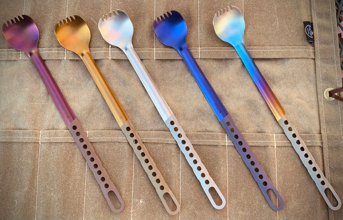 Mink Long Titanium Sporks