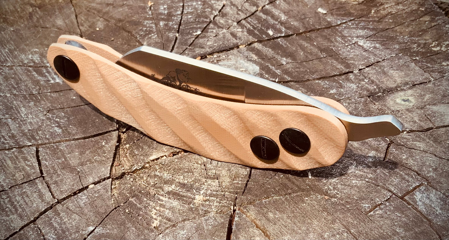 Banana Peel Friction Folding Knife from Woods Monkey