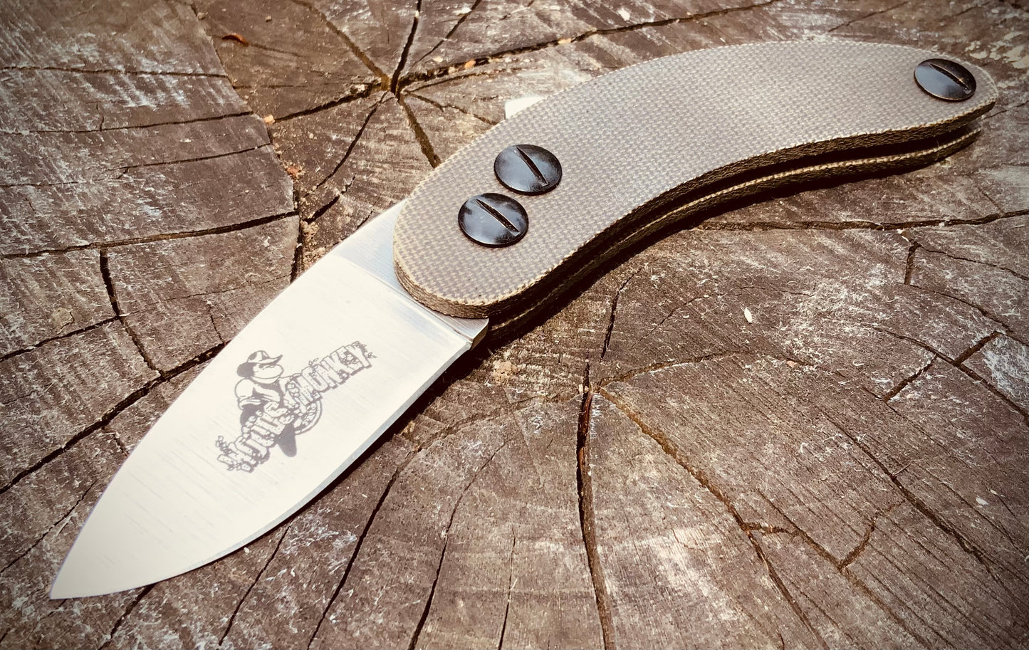 Banana Peel friction folding knife from Woods Monkey