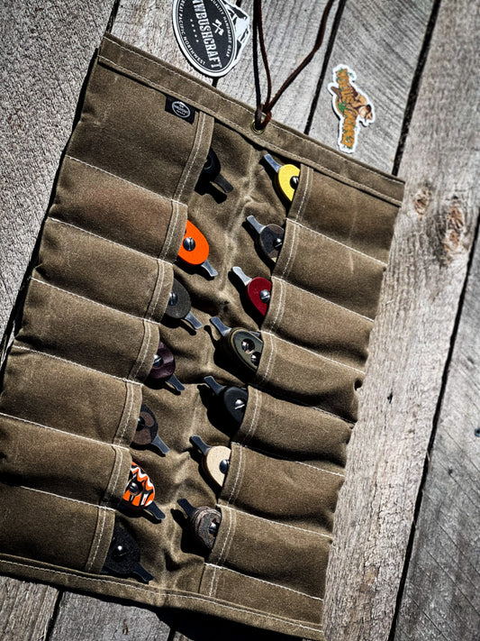 Maple Waxed Canvas 15 Pocket Tool Roll