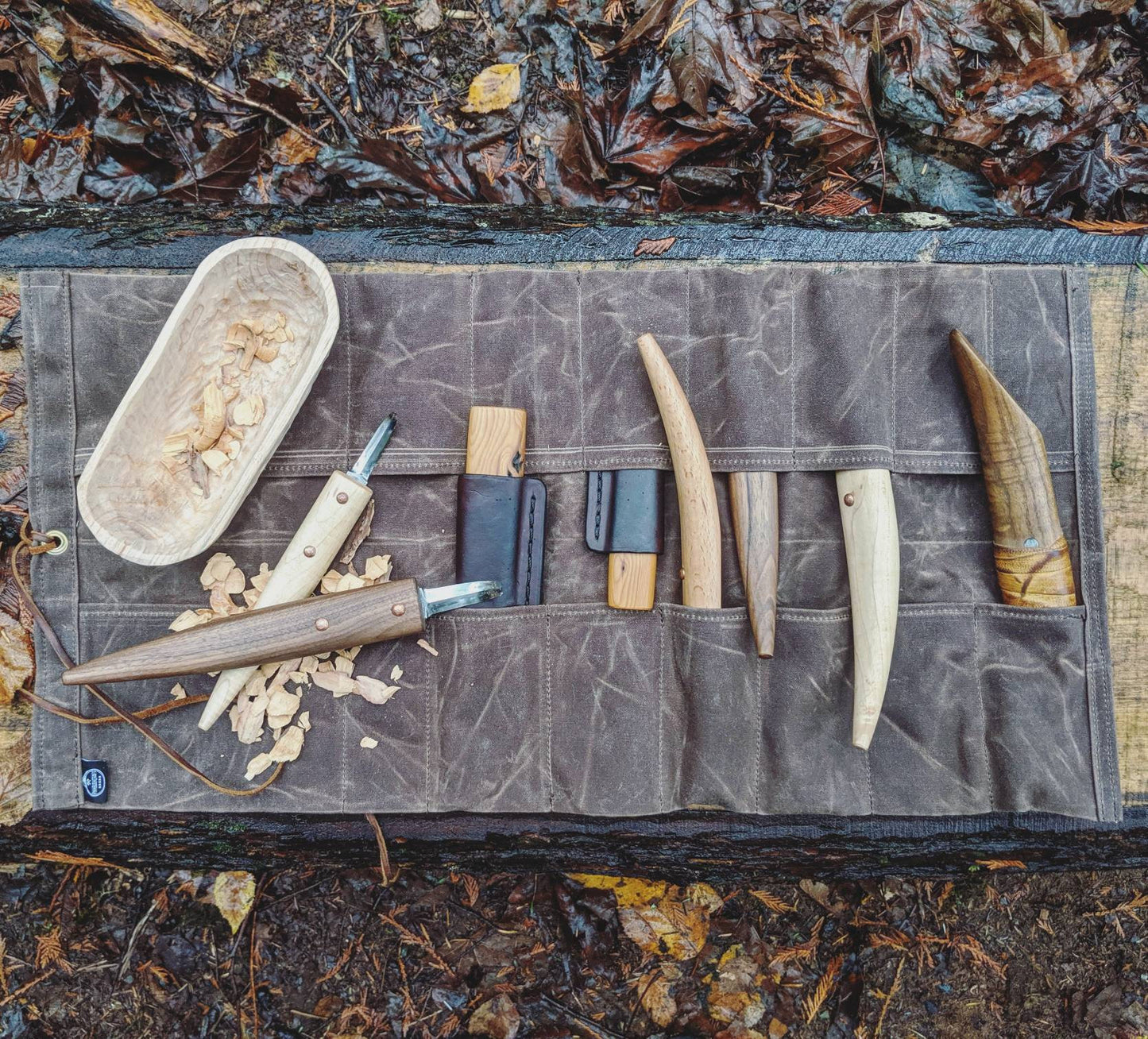 Kestrel Waxed Canvas 16 Pocket Tool Roll