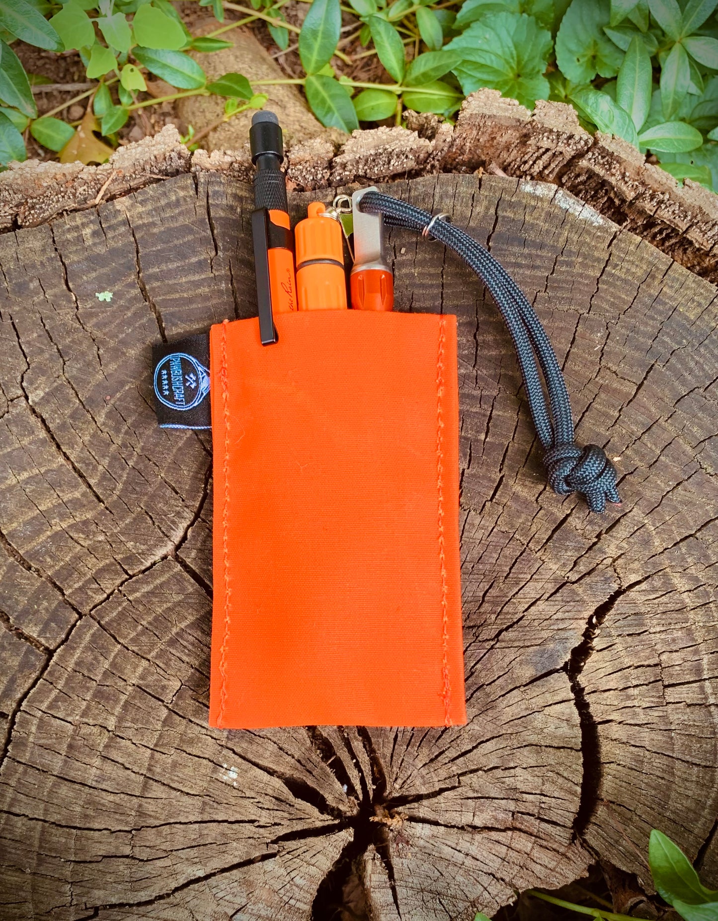 Blaze Orange Canvas and Wool Knife Slip