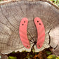 Red Linen Micarta Knife Scales for Woods Monkey Banana Peel Folding Knife