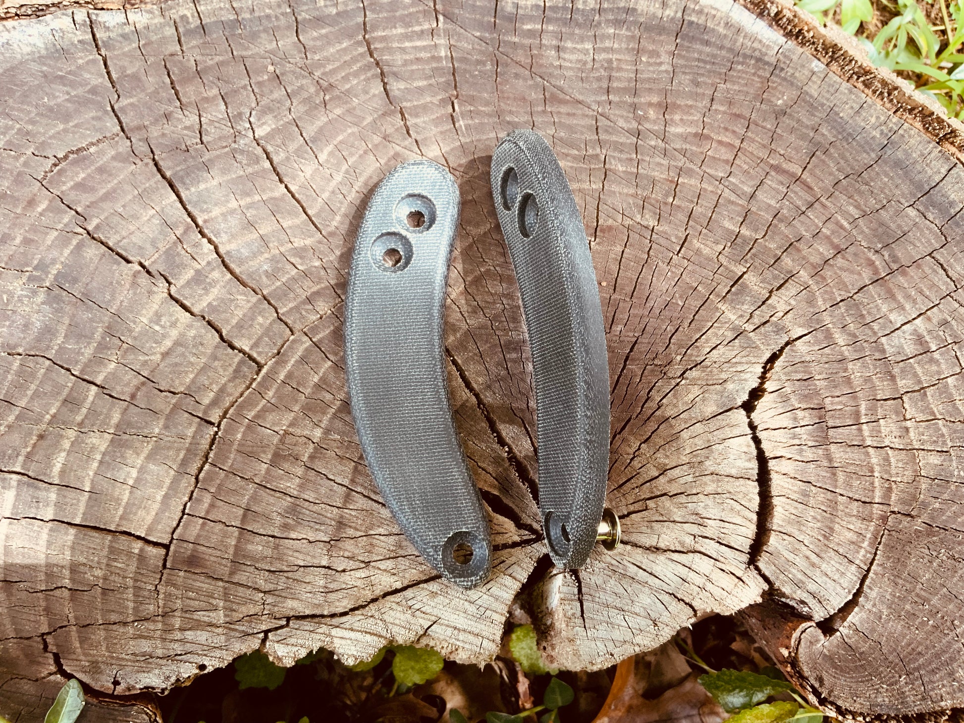 Black Micarta Knife Handles for Woods Monkey Banana Peel Folder