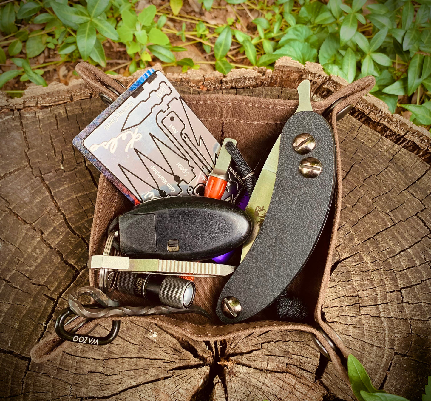 EDC Waxed Canvas Travel Tray