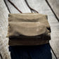 Maple Waxed Canvas 15 Pocket Tool Roll, rolled up