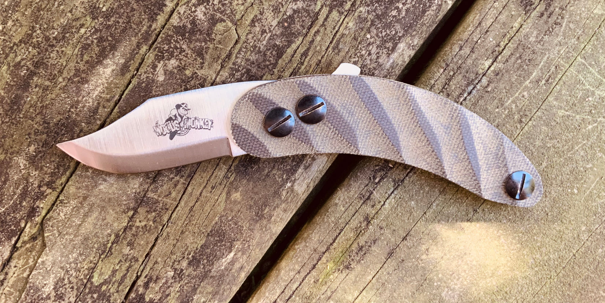 Bushcraft Friction Folding Neck Knife by Woods Monkey