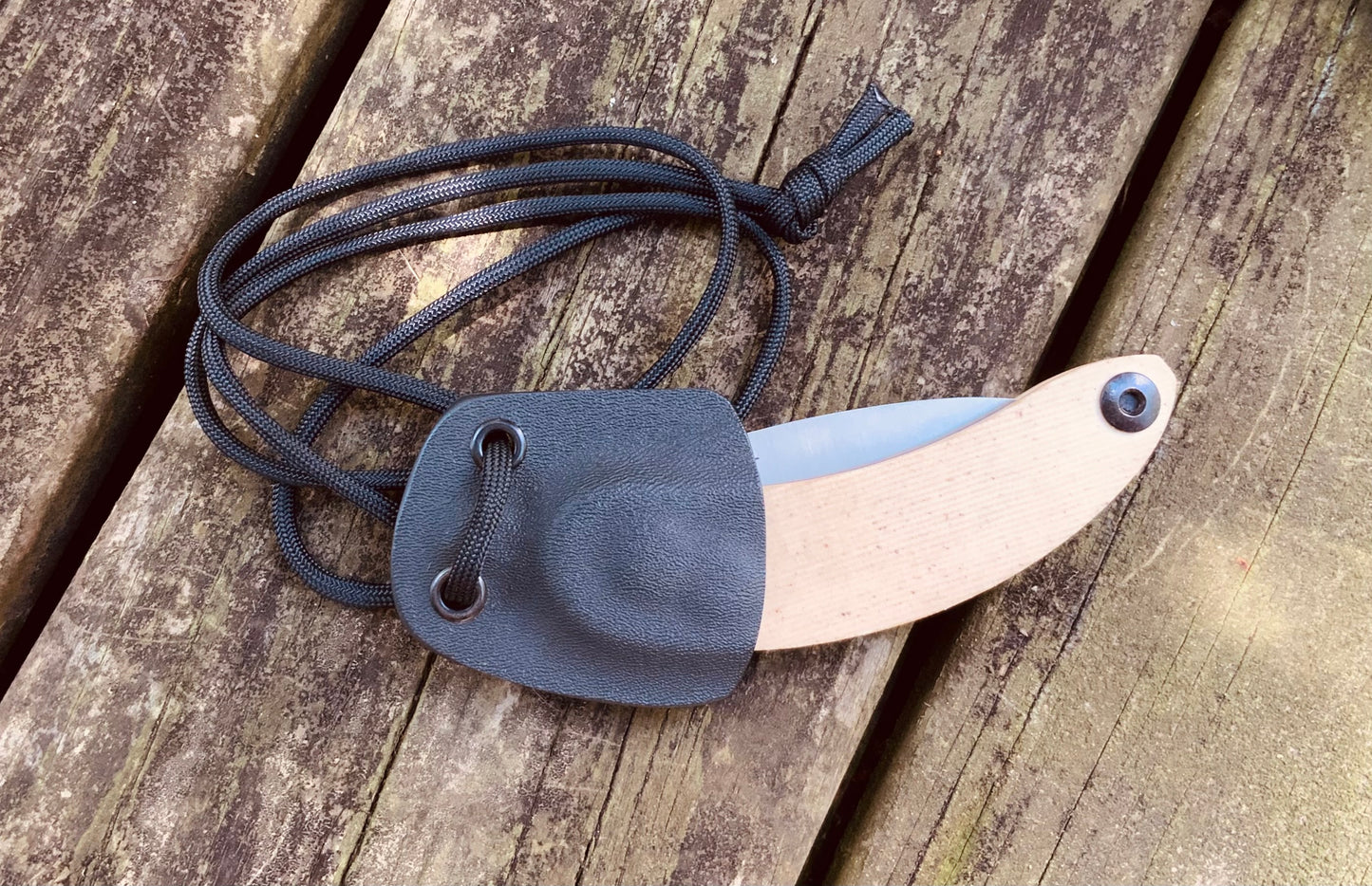 Banana Peel Folder and Custom Kydex Neck Sheath Combo