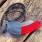 Banana Peel Folder and Custom Neck Sheath Combo shown in Red